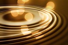 Ripple of water-gold coloring 